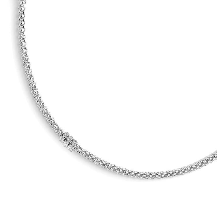 Fope Flex'It Solo Necklace - White Gold and Diamond 623C BBR