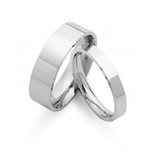 Charles Green 'Flat Court' Wedding Rings 12A1